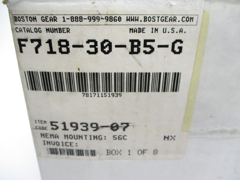 BOSTON GEAR F71830B5G NSMP
