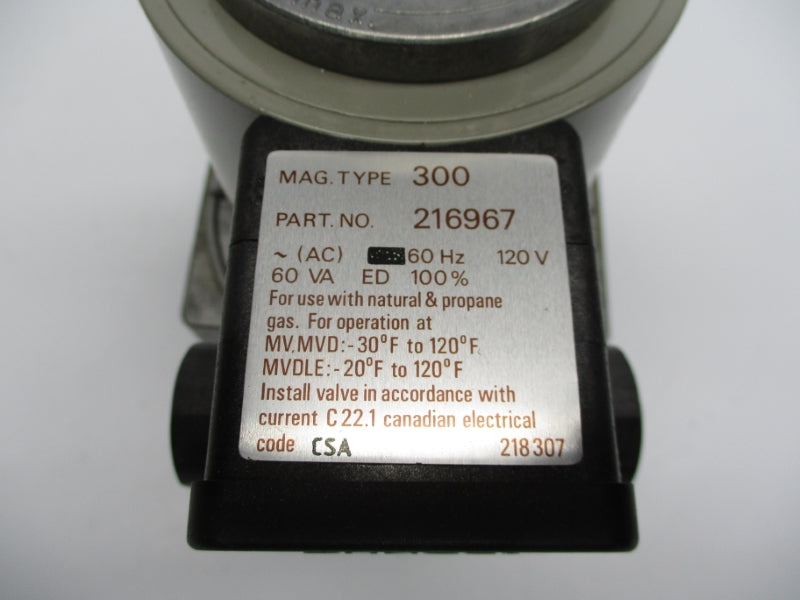 DUNGS MVDLE220/6 216632 120VAC 3PSI 2 1/4" NSMP
