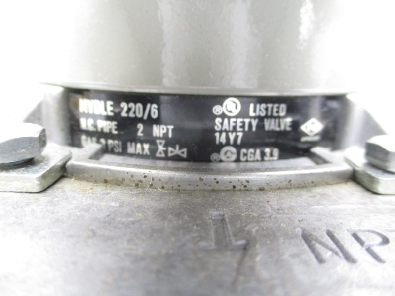 DUNGS MVDLE220/6 216632 120VAC 3PSI 2 1/4" NSMP