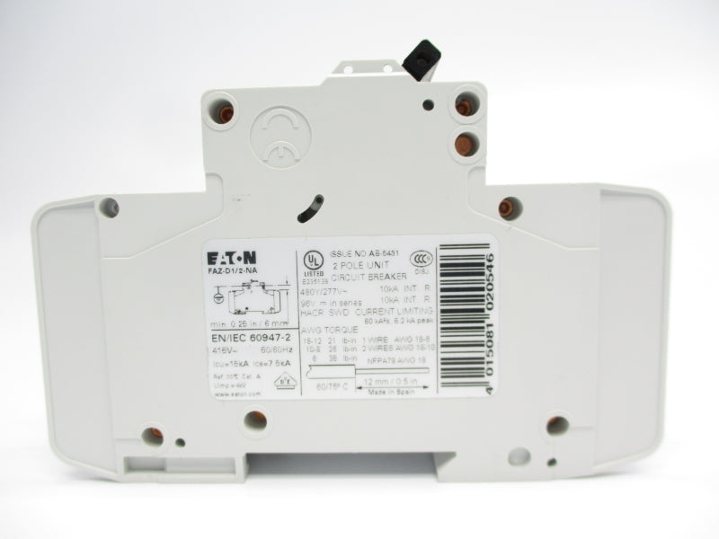 EATON FAZ-D1/2-NA 277VAC 1A NSMP