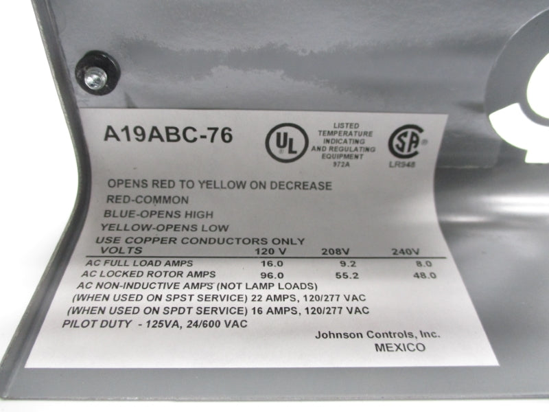 JOHNSON CONTROLS A19ABC-76 240V 96A NSMP
