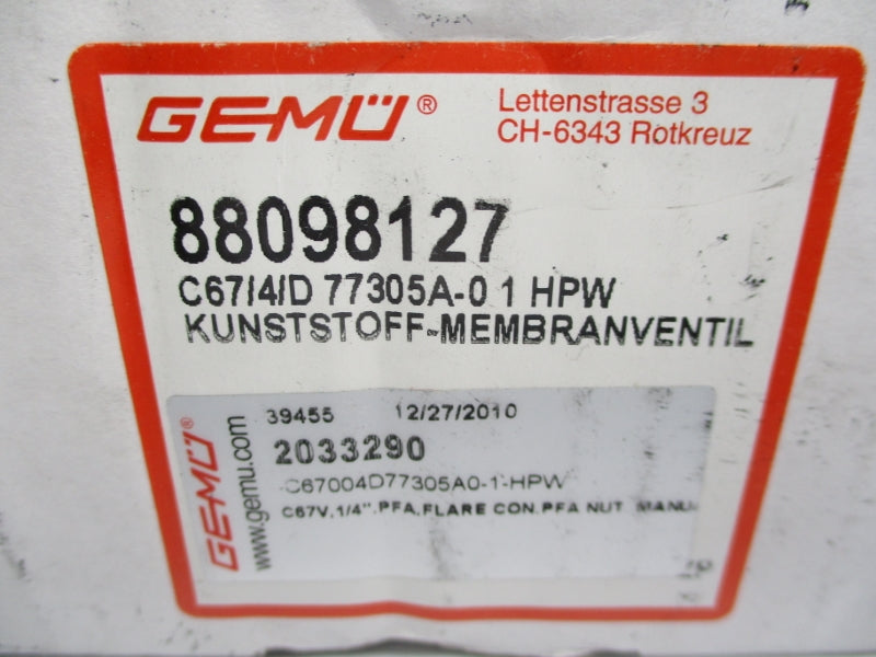 GEMU C674D77305A01HPW NSMP
