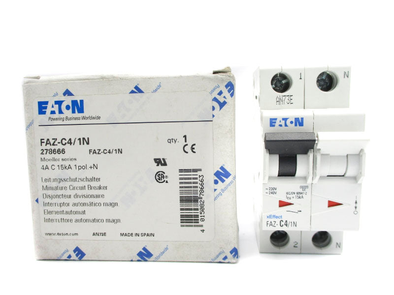 EATON FAZ-C4/1N 240V 4A NSMP