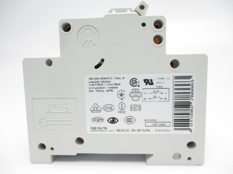 EATON FAZ-C4/1N 240V 4A NSMP