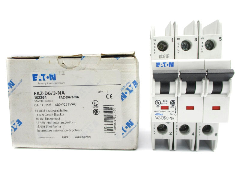 EATON FAZ-D6/3-NA 277VAC 6A NSMP