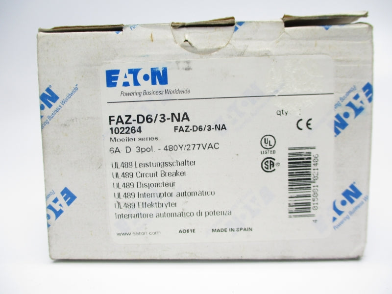 EATON FAZ-D6/3-NA 277VAC 6A NSMP