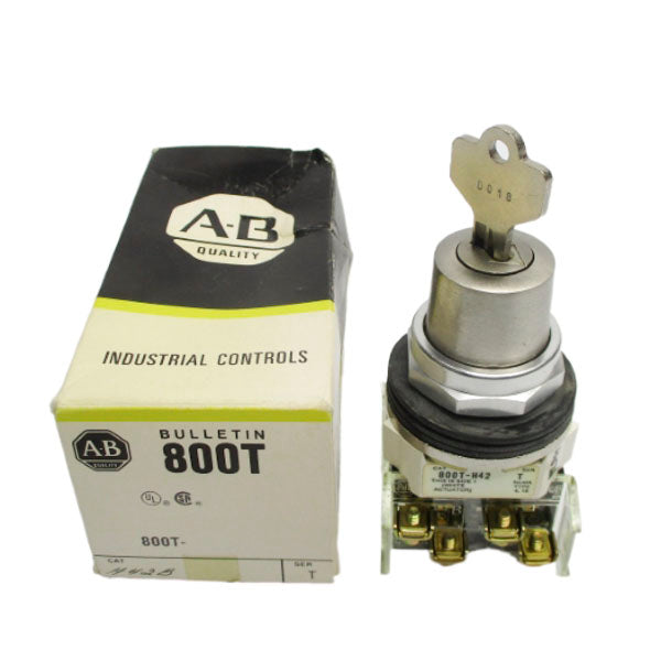 ALLEN BRADLEY 800T-H42B SER. T 600VAC (BK/YL) NSMP