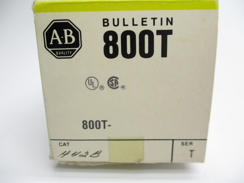 ALLEN BRADLEY 800T-H42B SER. T 600VAC (BK/YL) NSMP
