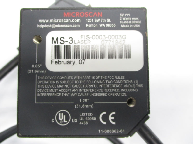 MICROSCAN FIS-0003-0003G MS-3 5V NSMP
