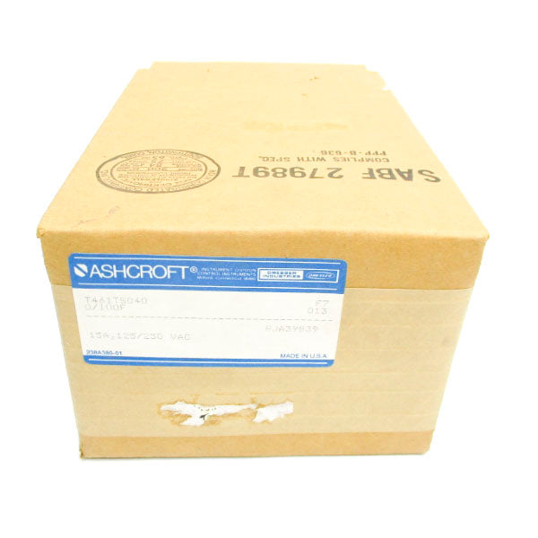 ASHCROFT T461TS040 125/250VAC 15A NSFS