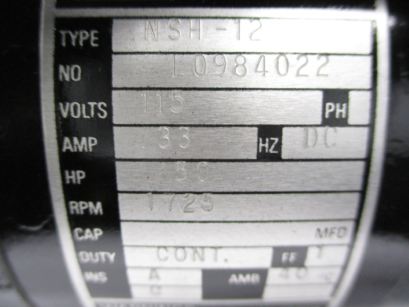 BODINE NSH-12 115V 33A NSNP