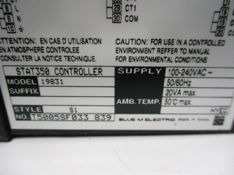 BLUE M ELECTRIC 19831 STAT350 100-240VAC NSMP