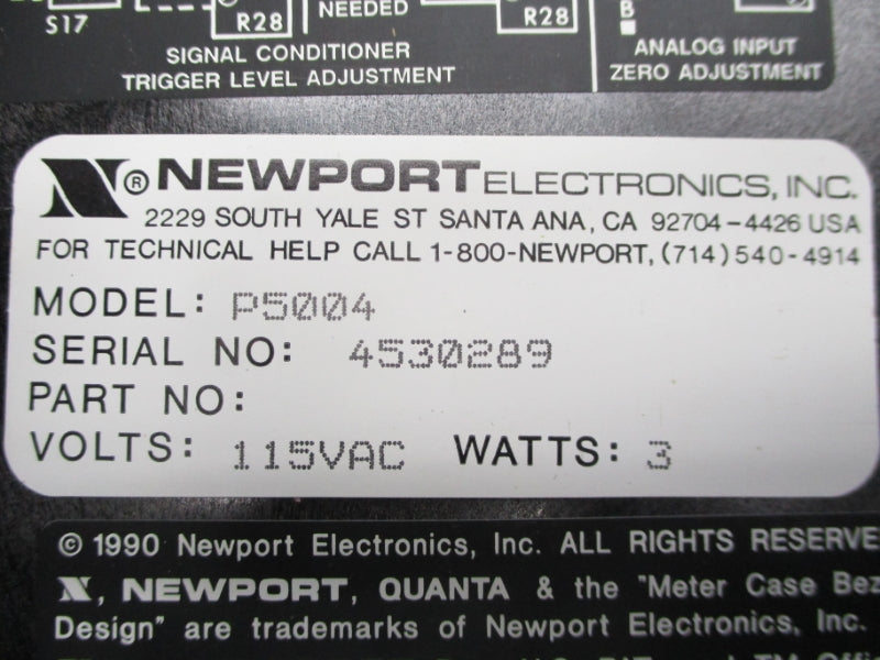 NEWPORT P5004 115V NSMP