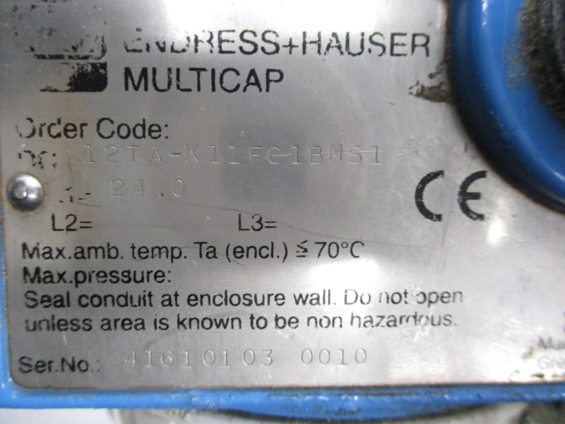 ENDRESS+HAUSER 12TA-K11FC1BMS1 90-250V 2' UNMP
