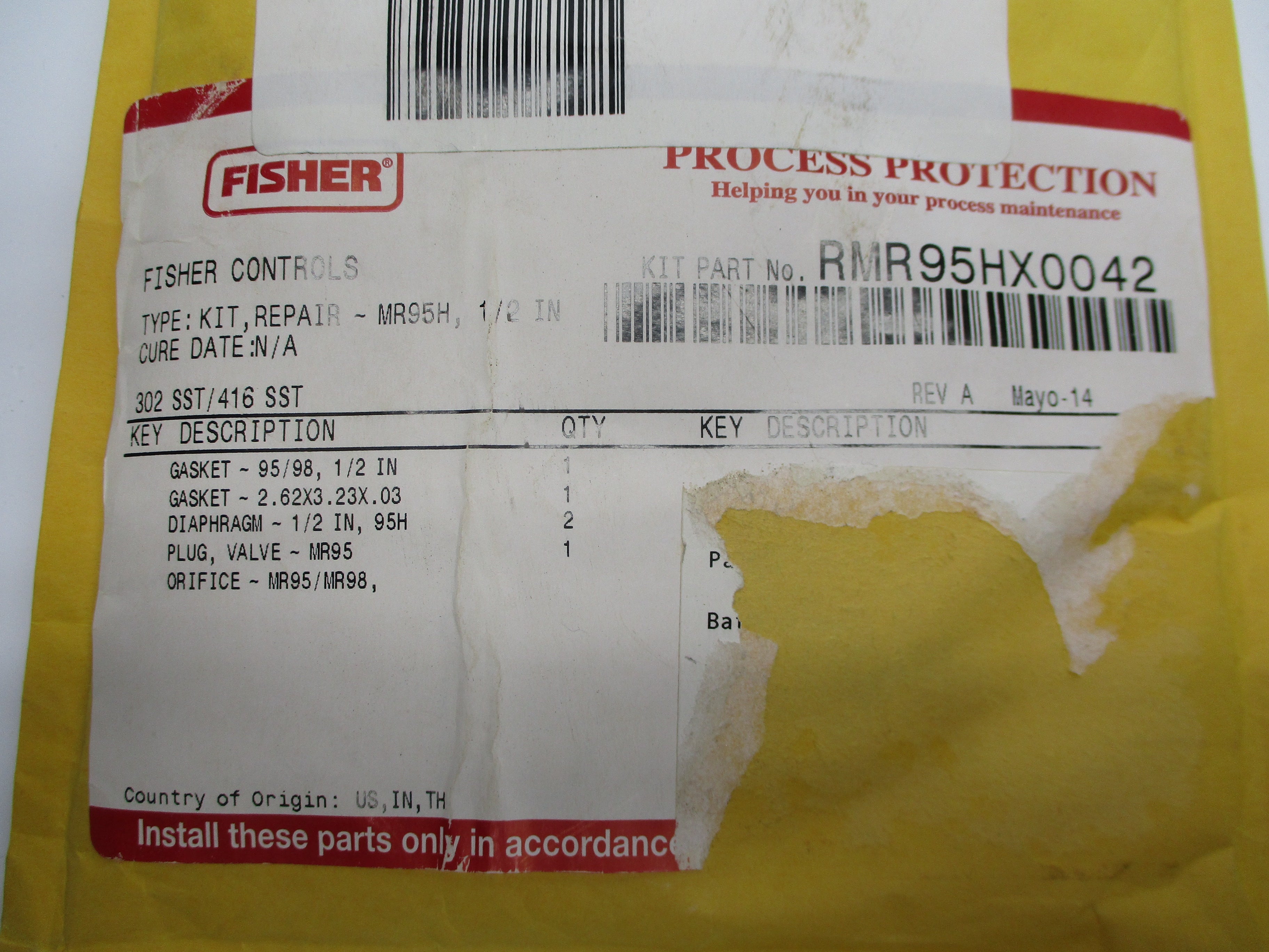 FISHER RMR95HX0042 NSMP