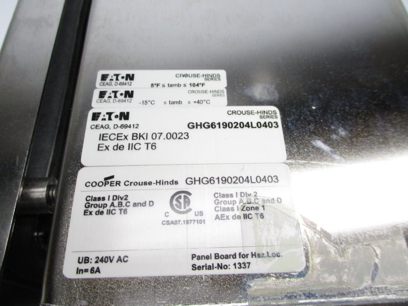 EATON GHG6190204L0403 690VAC 6A NSNP