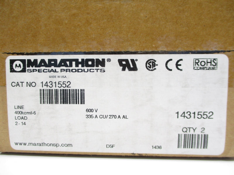MARATHON 1431552 600V 335A (PKG OF 2) NSFS