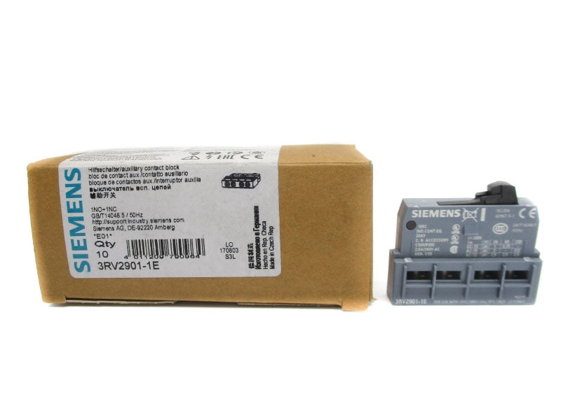 SIEMENS 3RV2901-1E 240VAC 2,5A (PKG OF 10) NSMP