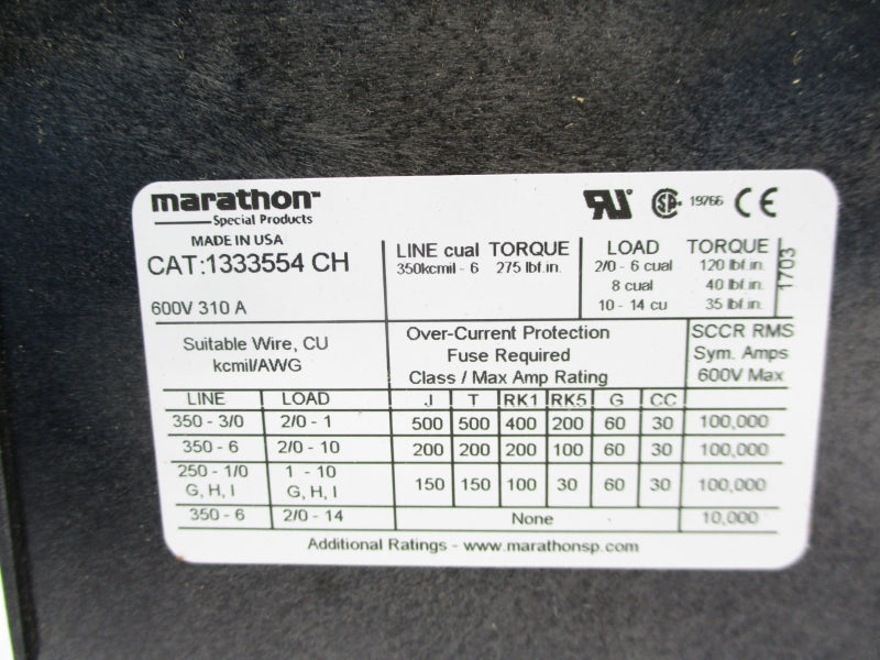 MARATHON 1333554CH 600V 310A NSNP
