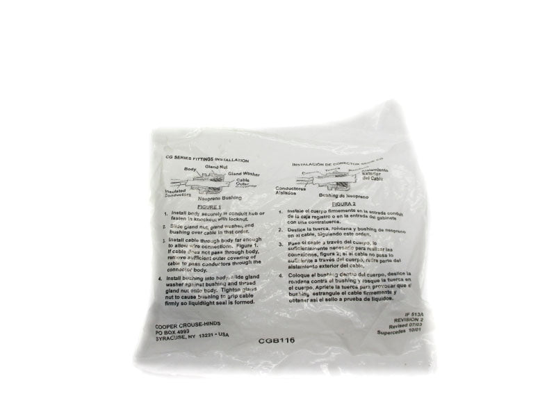 CROUSE-HINDS CGB116 NSMP