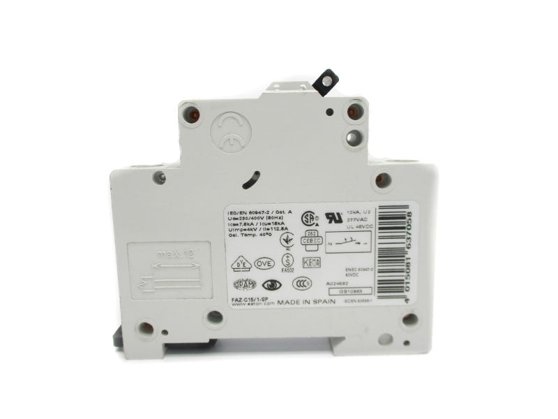 EATON FAZ-C15/1-SP 277VAC 15A NSNP