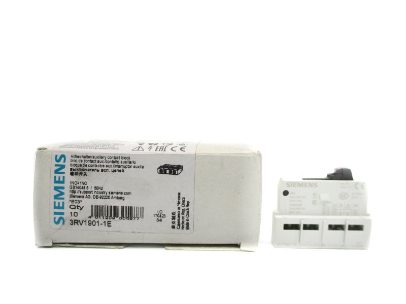 SIEMENS 3RV1901-1E 240V 1A (PKG OF 10) NSMP