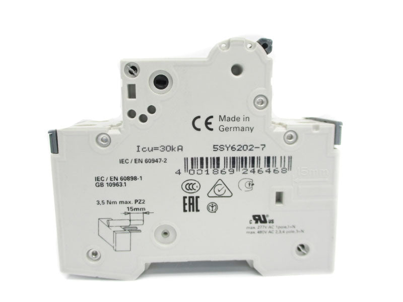 SIEMENS 5SY6202-7 400V 2A NSMP