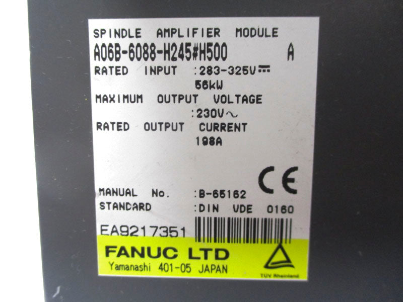 FANUC A06B-6088-H245#H500 283-325V 198A (AS PICTURED) UNMP