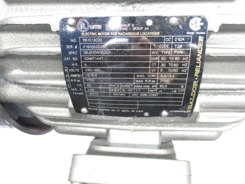BALDOR IDXM7144T 230/460V 13/6.5A NSNP
