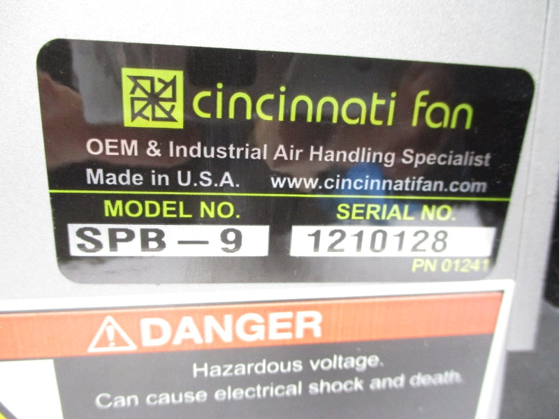 CINCINNATI FAN SPB-9 (AS PICTURED) NSNP