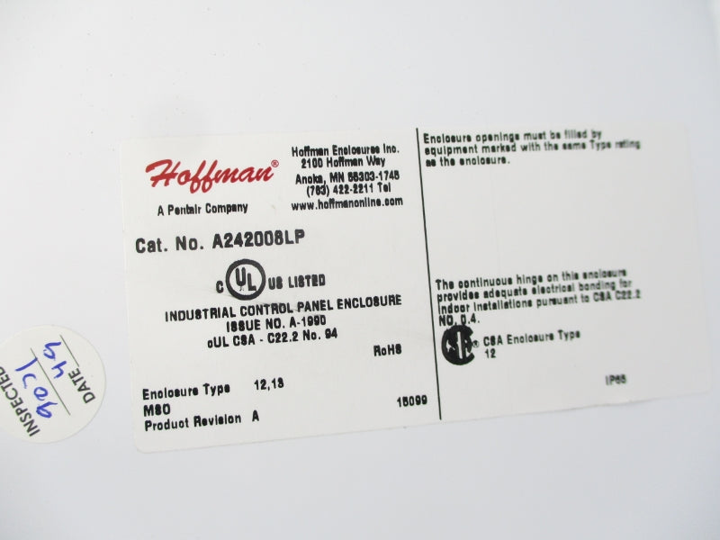 HOFFMAN A242008LP NSMP