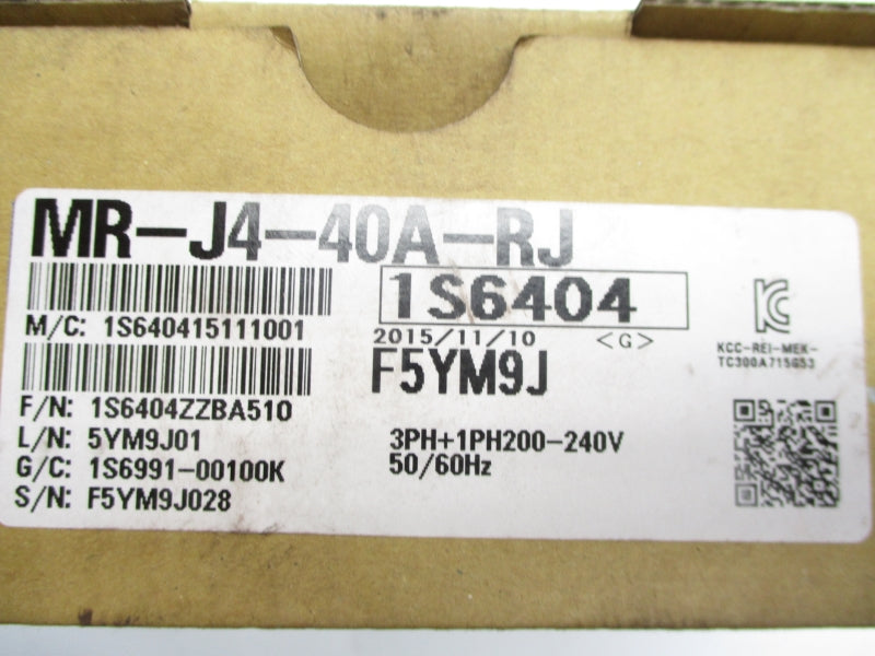 MITSUBISHI MR-J4-40A-RJ 200-240VAC 2.6/4.5A NSMP