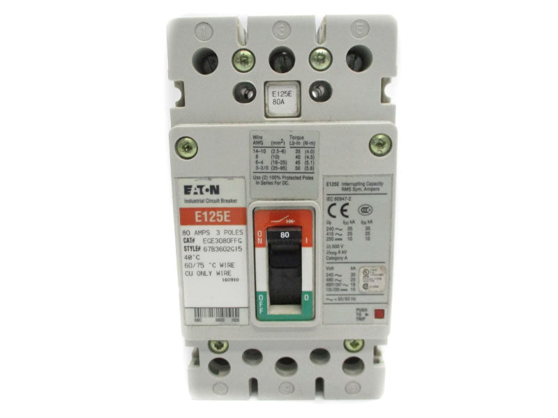 EATON EGE3080FFG 480V 80A UNMP