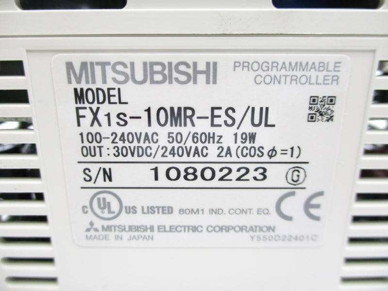MITSUBISHI FX1S-10MR-ES/UL 100-240VAC 2A NSMP