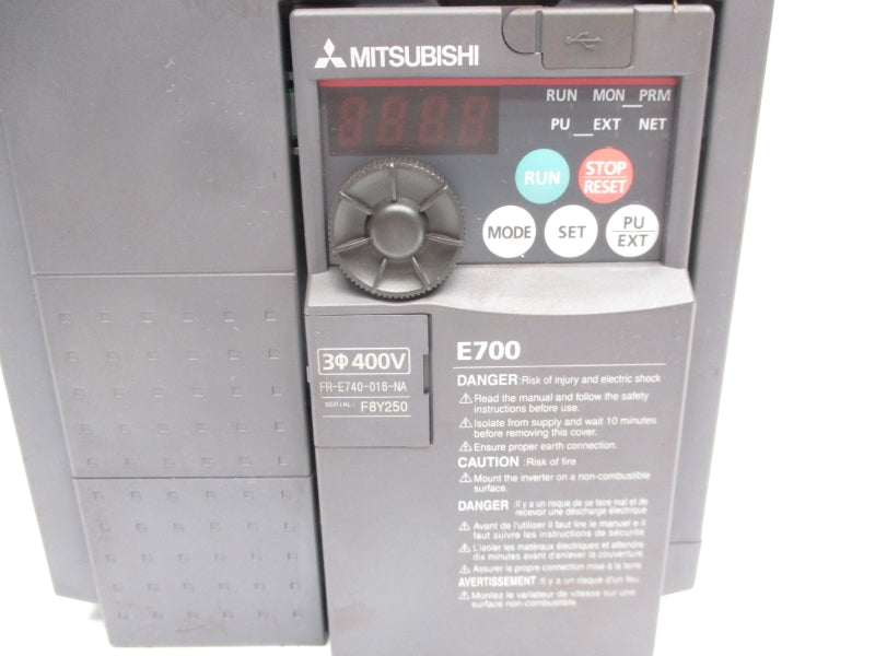 MITSUBISHI FR-E740-016-NA 380-480VAC 2.6A NSNP