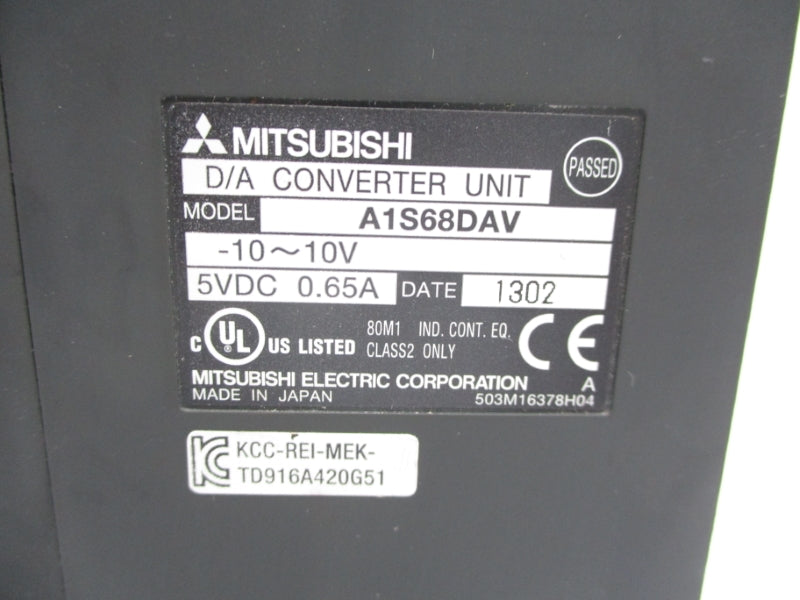 MITSUBISHI A1S68DAV (-10-10V) 5VDC 0.65A NSMP