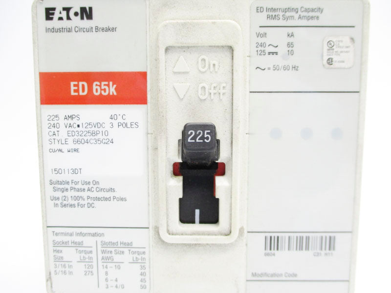 EATON ED3225BP10 240VAC 225A UNMP