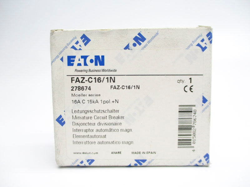 EATON FAZ-C16/1N 277VAC 16A NSMP