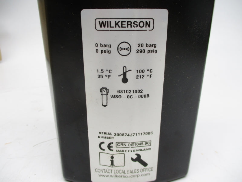 WILKERSON WS0-0C-000B 290PSI NSMP