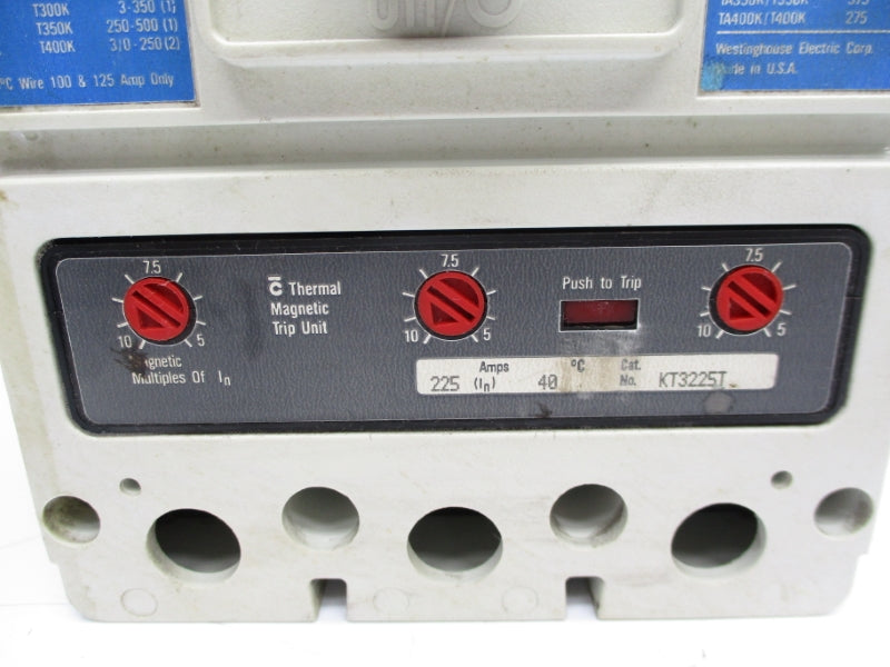WESTINGHOUSE KDB3225 600VAC 225A (NO LUGS) NSNP