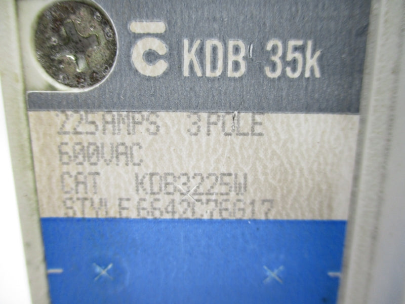 WESTINGHOUSE KDB3225 600VAC 225A (NO LUGS) NSNP