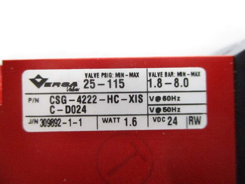 VERSA CSG-4222-HC-XISC-D024 24VDC 25-115PSI NSMP