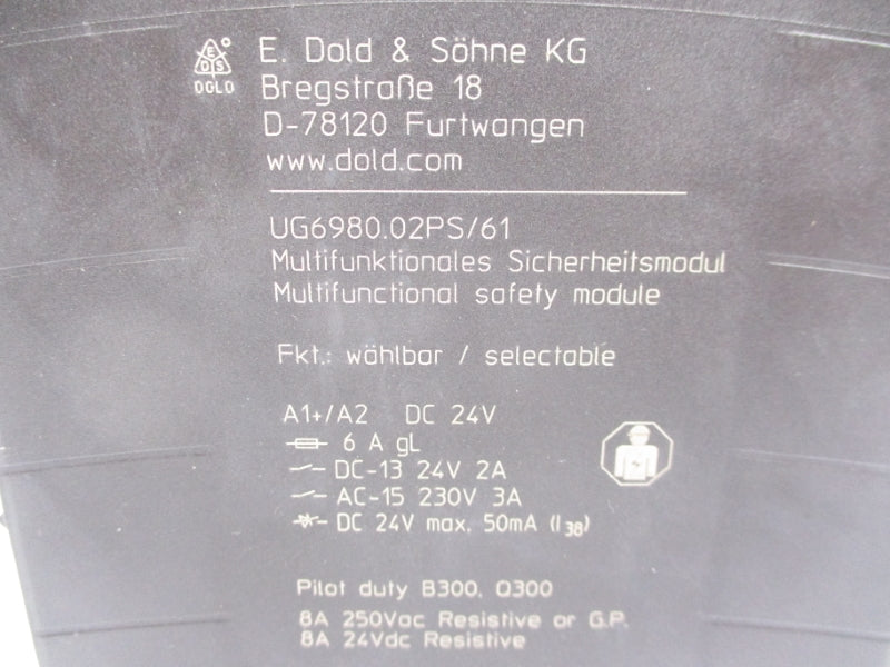 DOLD UG6980-02PS-61 250VAC 8A NSNP