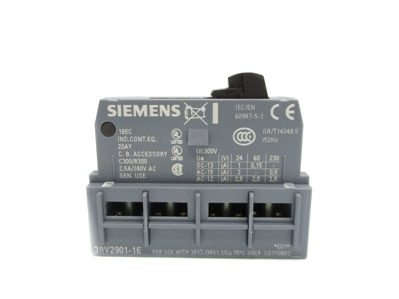 SIEMENS 3RV2901-1E 240VAC 2.5A NSNP