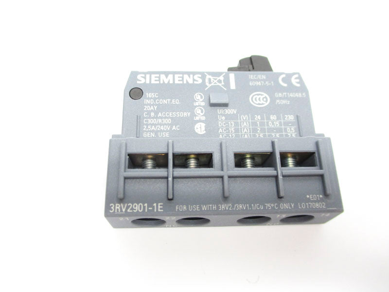 SIEMENS 3RV2901-1E 240VAC 2.5A NSNP
