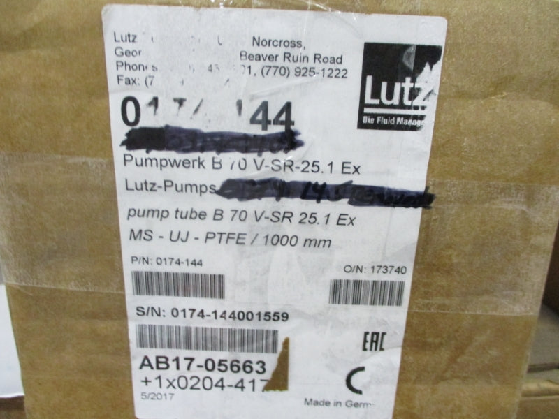 LUTZ MS-UJ-PTFE 0174-144 1000MM NSMP