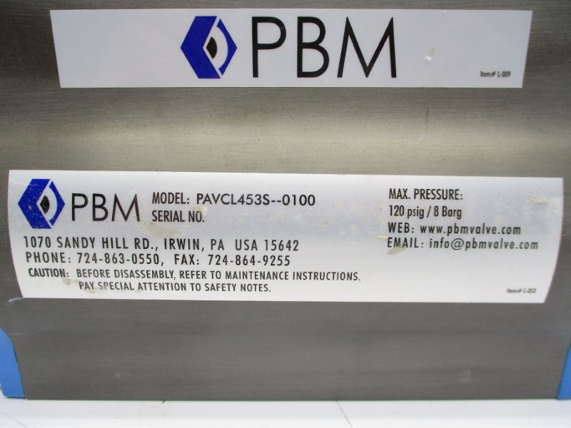 PBM PAVCL453S--0100 120PSI NSMP