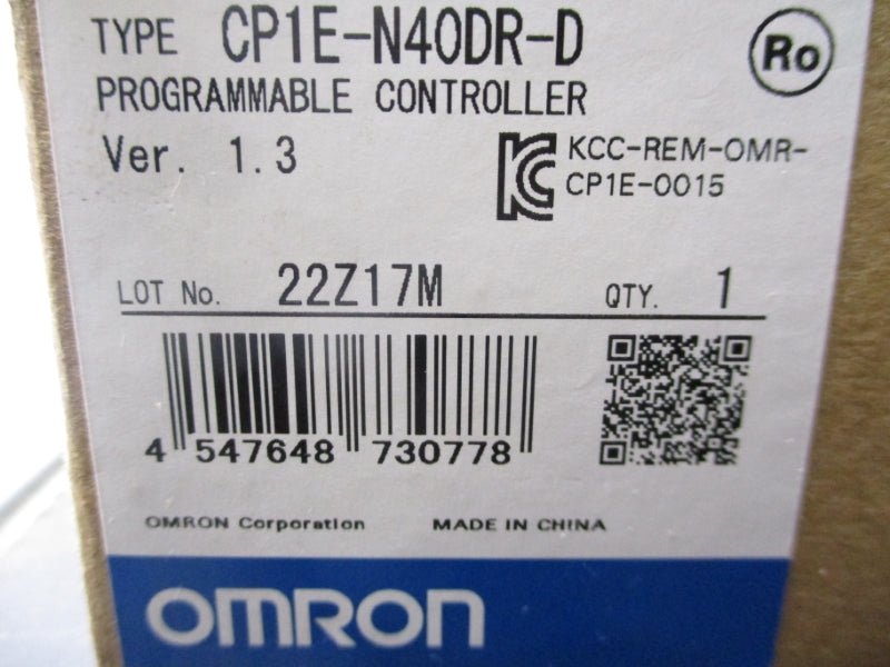 OMRON CP1E-N40DR-D 720VAC 20A NSMP