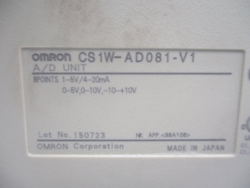 OMRON CS1W-AD081-V1 -10-10V NSMP