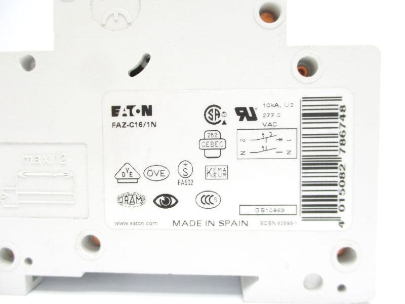 EATON FAZ-C16/1N 230/240V 16A UNMP